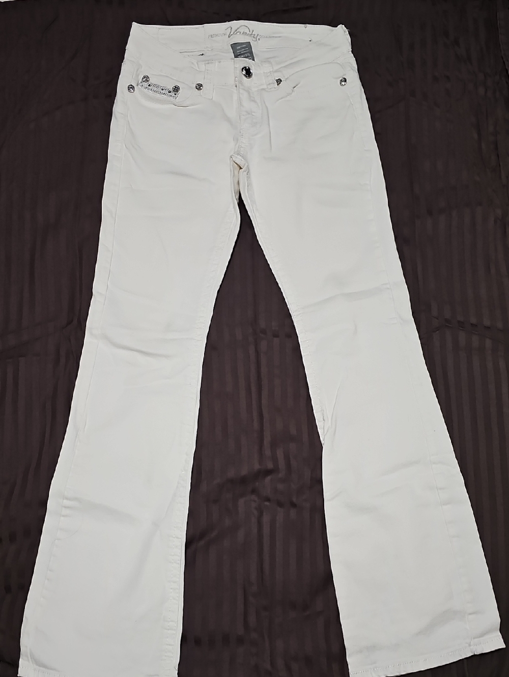 Premium Vanity Collection White Flare Jeans